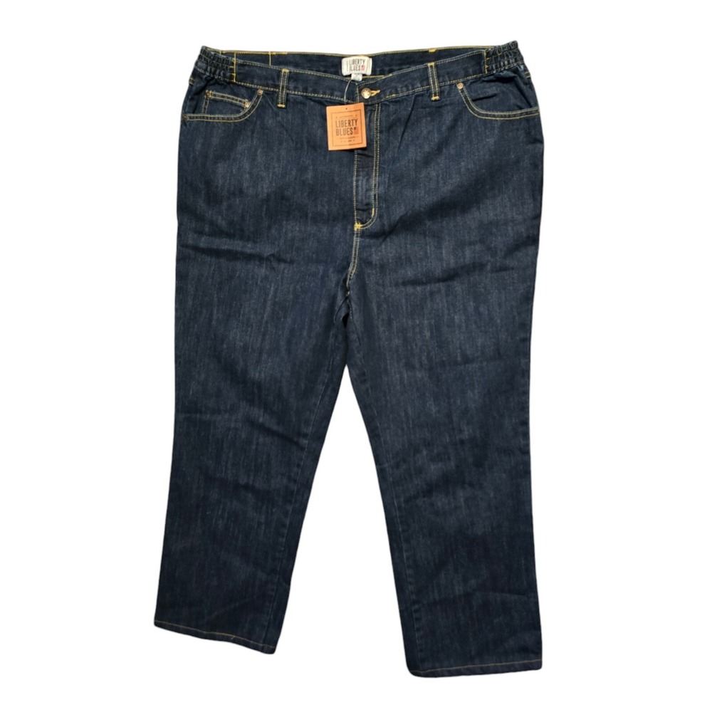 Liberty Blue Jeans Mens Sz 44/38 Big (27L) Straight Relax Elastic NWT *Hemmed